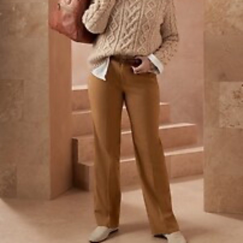 Banana Republic Bootcut Straight Wool Tailored Trouser Pant